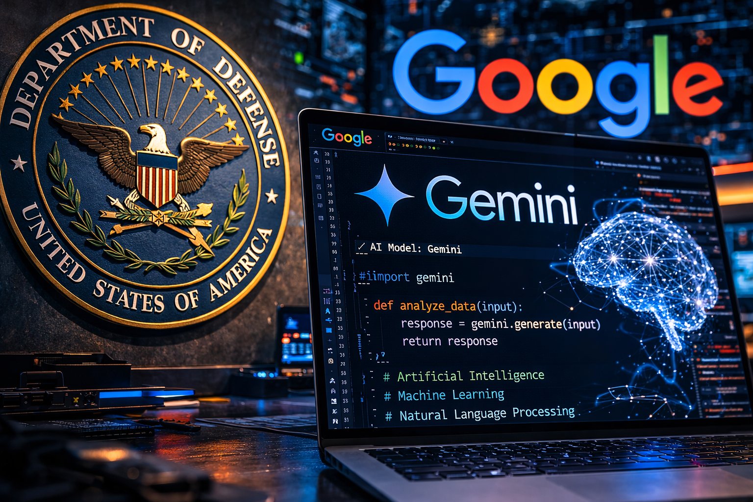 Illustration : DoD Gemini : Google annonce un contrat pluriannuel avec le Pentagone