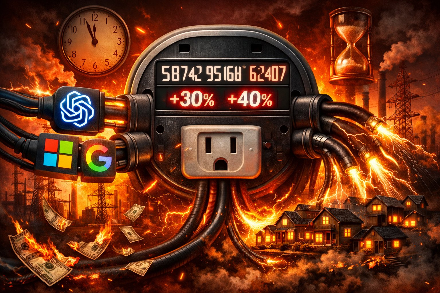 Illustration : Trump, OpenAI et Microsoft forcés d'admettre l'insoutenabilité énergétique de l'IA