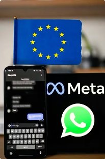 Illustration : UE Prépare Mesures Temporaires Après Blocage par Meta des Rivaux IA sur WhatsApp