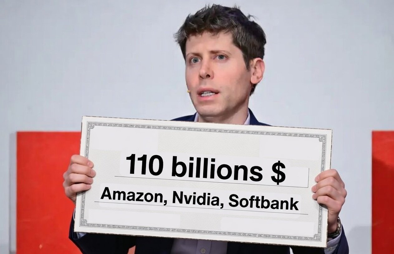 Illustration : Altman Explose les Compteurs : 110 Md$ levés, 730 Md$ Valorisation