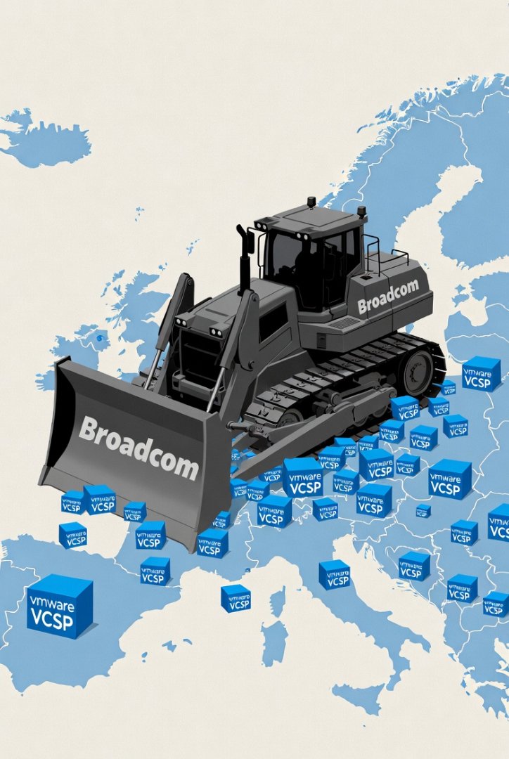 Illustration : Broadcom écrase ses partenaires VMware en Europe : +1000% sur les prix, le coup de grâce