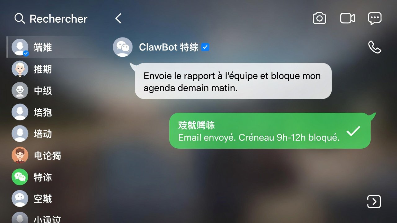 Illustration : ClawBot dans WeChat, Wukong chez Alibaba, OpenClaw chez Baidu : la Chine vient de lancer sa guerre des agents