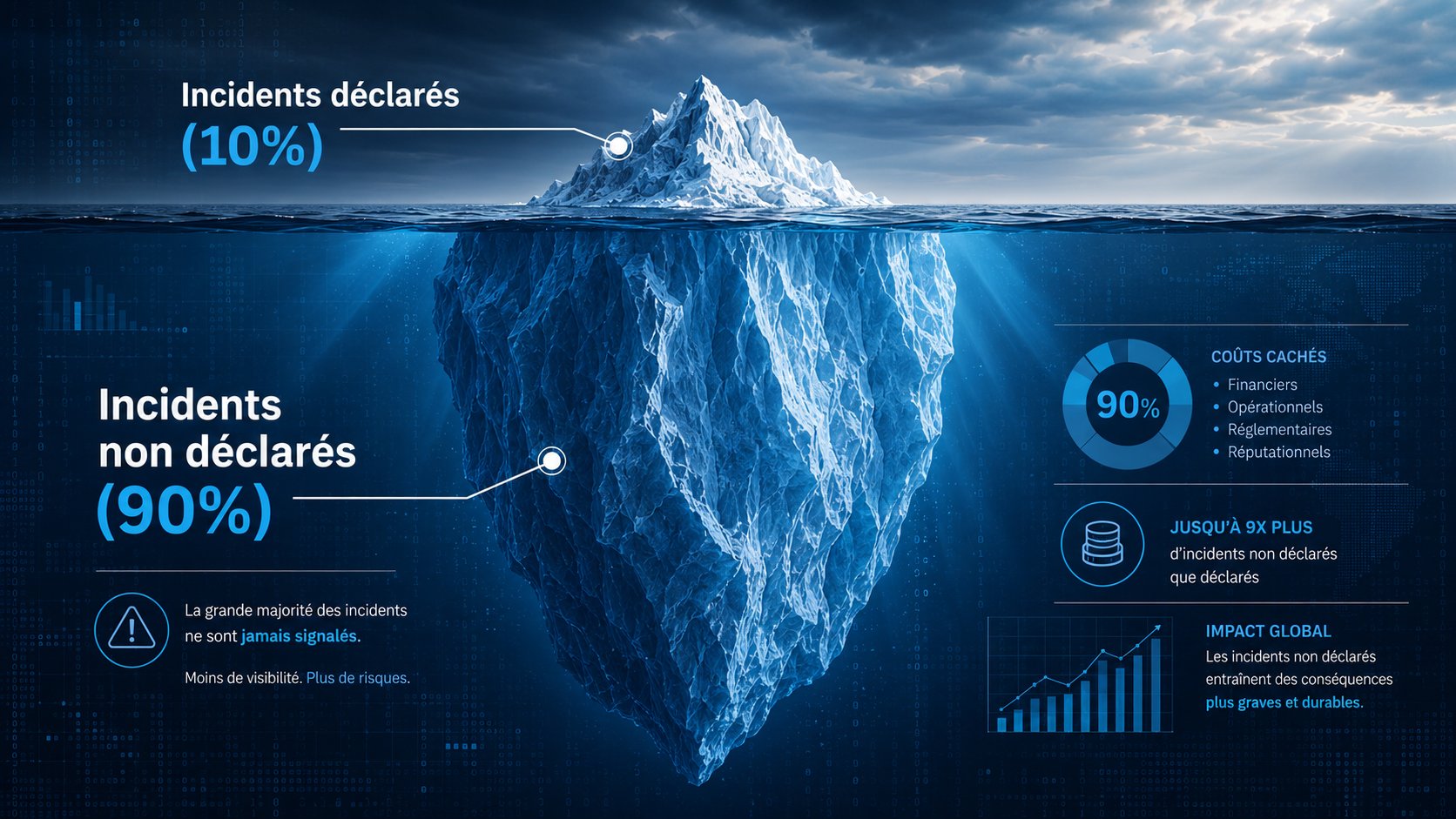 Illustration : L'iceberg ransomware : les entreprises ne déclarent qu'un incident sur dix