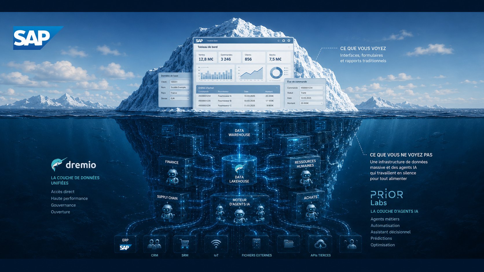 Illustration : SAP acquiert Dremio et Prior Labs : la stratégie pour transformer l'ERP en entreprise autonome pilotée par l'IA