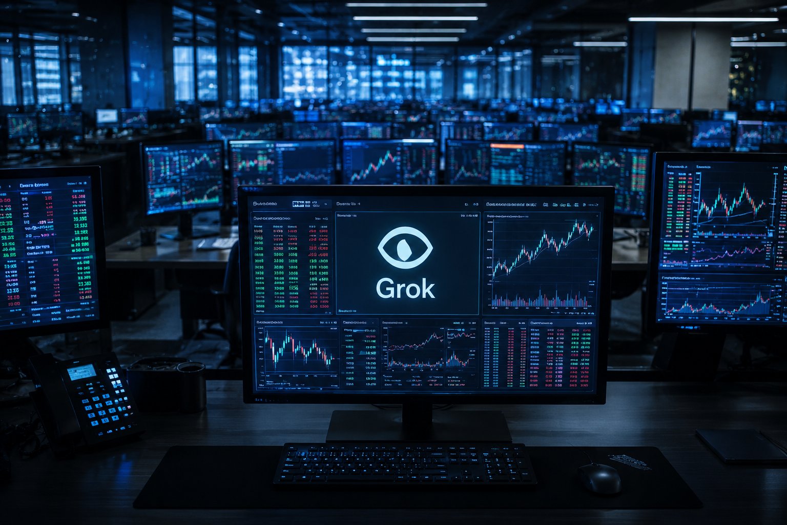 Illustration : xAI démarche Wall Street pour placer Grok dans les salles de marché