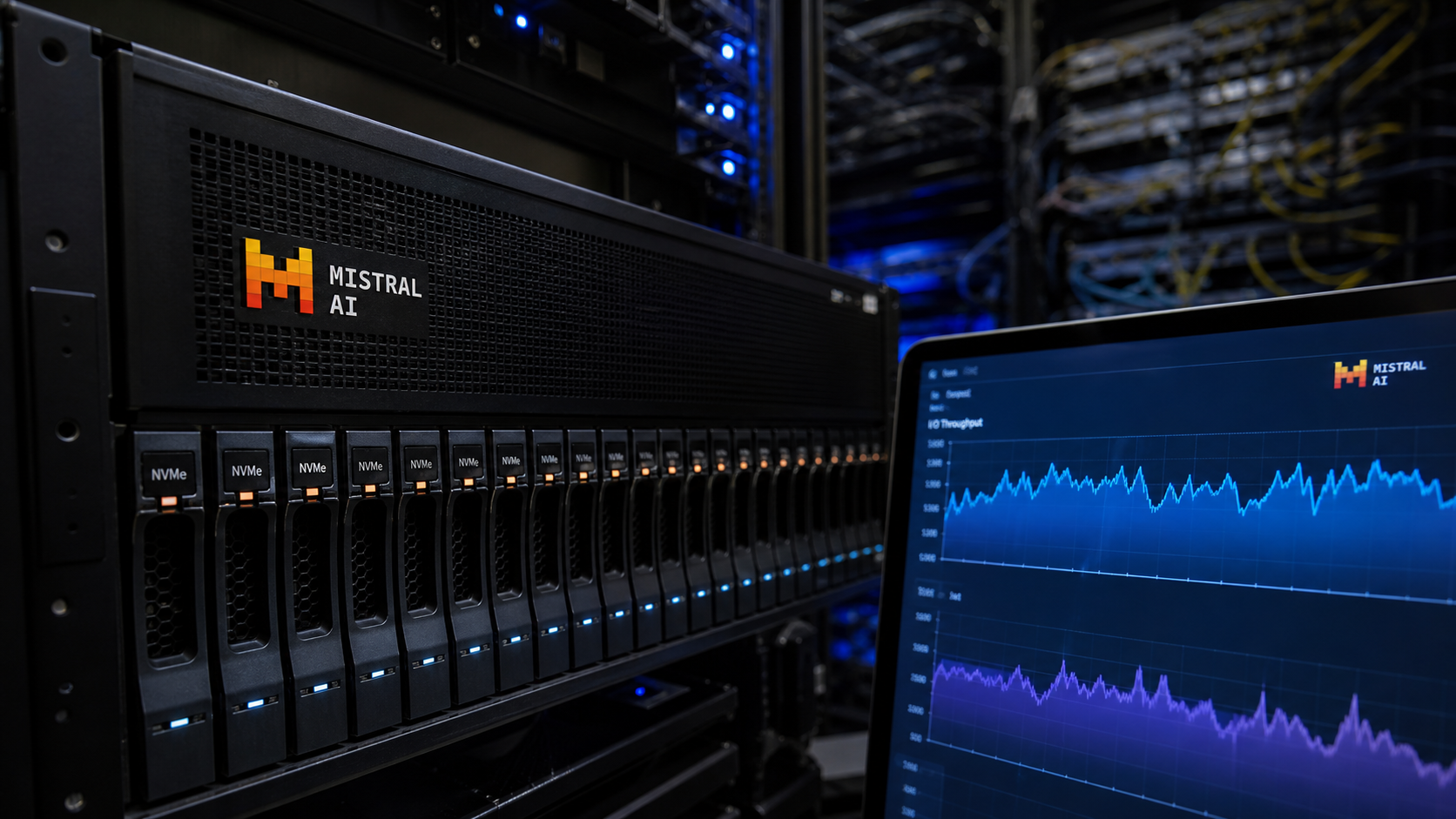 Illustration : Mistral AI pose ses données chez VAST Data : ce que le choix d'infrastructure dit de la course aux modèles