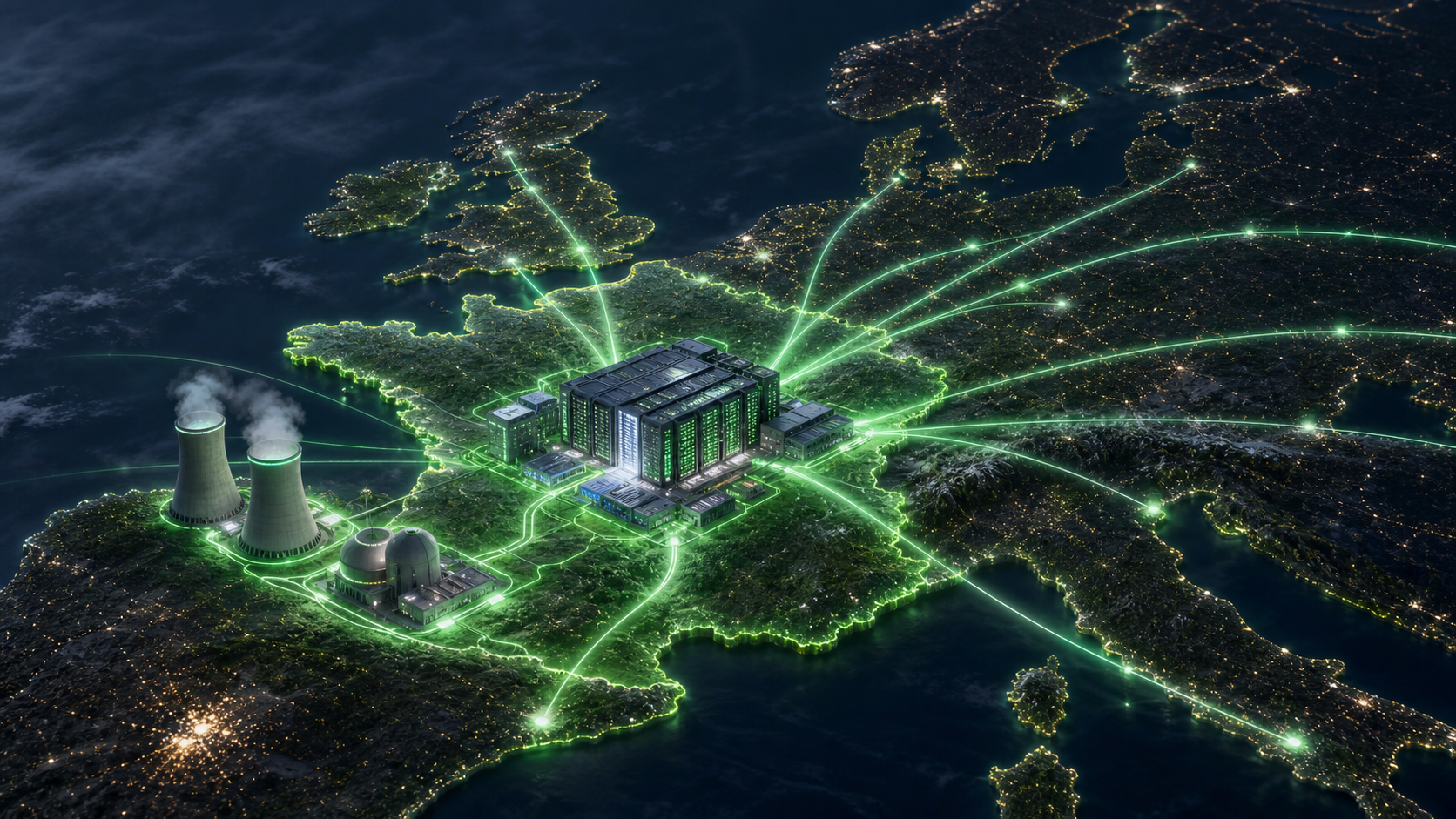 Illustration : SoftBank mise €75 milliards sur la France pour créer le plus grand datacenter IA d'Europe