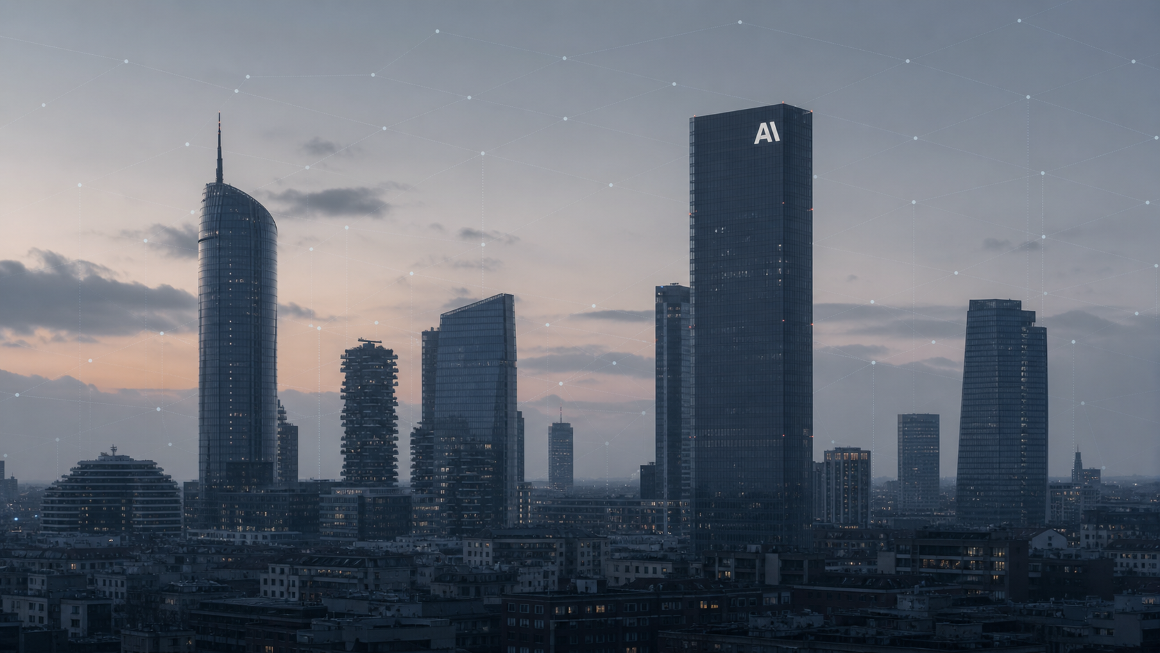 Illustration : Sixième bureau européen pour Anthropic, avec une liste de clients italiens nommés (Generali, Enel, Pirelli)