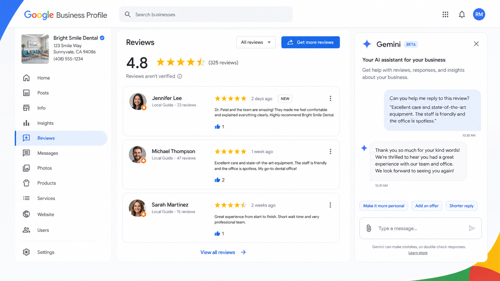 Illustration : Google connecte Gemini au Google Business Profile pour les TPE-PME mais pas en France