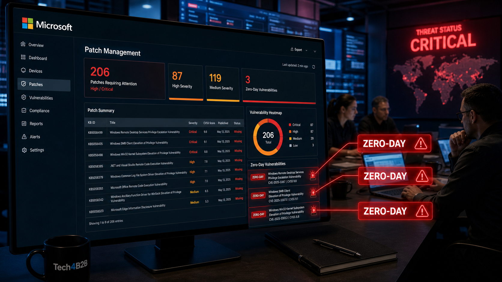 Illustration : Microsoft corrige 206 vulnérabilités en un seul Patch Tuesday - un record historique