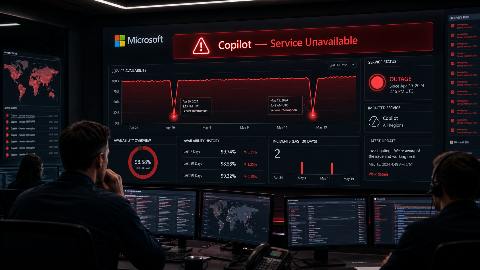 Illustration : Microsoft Copilot tombe en panne pour la deuxième fois en juin : fiabilité en question et vision Nadella