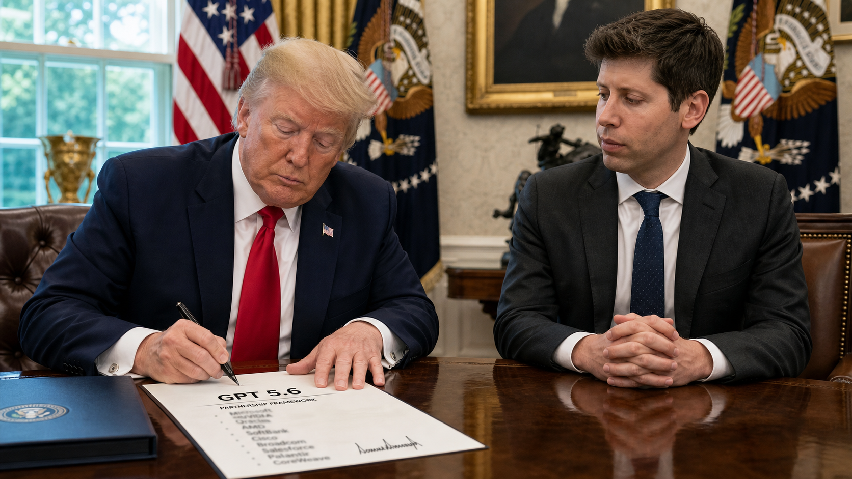 Illustration : Trump a demandé à OpenAI de restreindre le lancement de GPT-5.6 à un groupe limité de partenaires approuvés