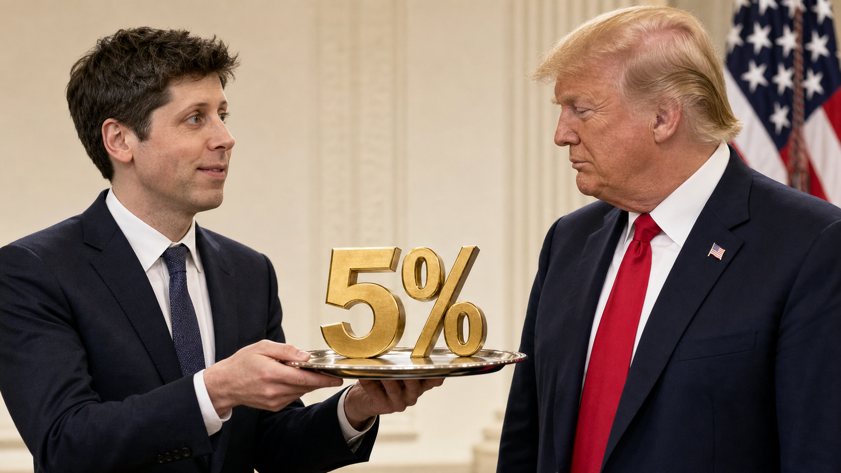 Illustration : OpenAI propose 5 % de son capital à l'administration Trump : le prix que Sam Altman veut faire payer à tout le secteur