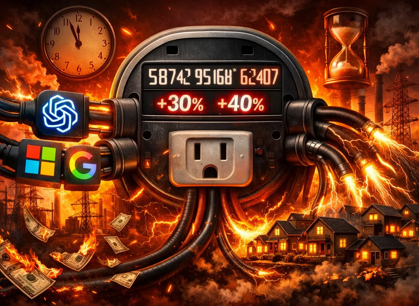 Illustration : Trump, OpenAI et Microsoft forcés d'admettre l'insoutenabilité énergétique de l'IA
