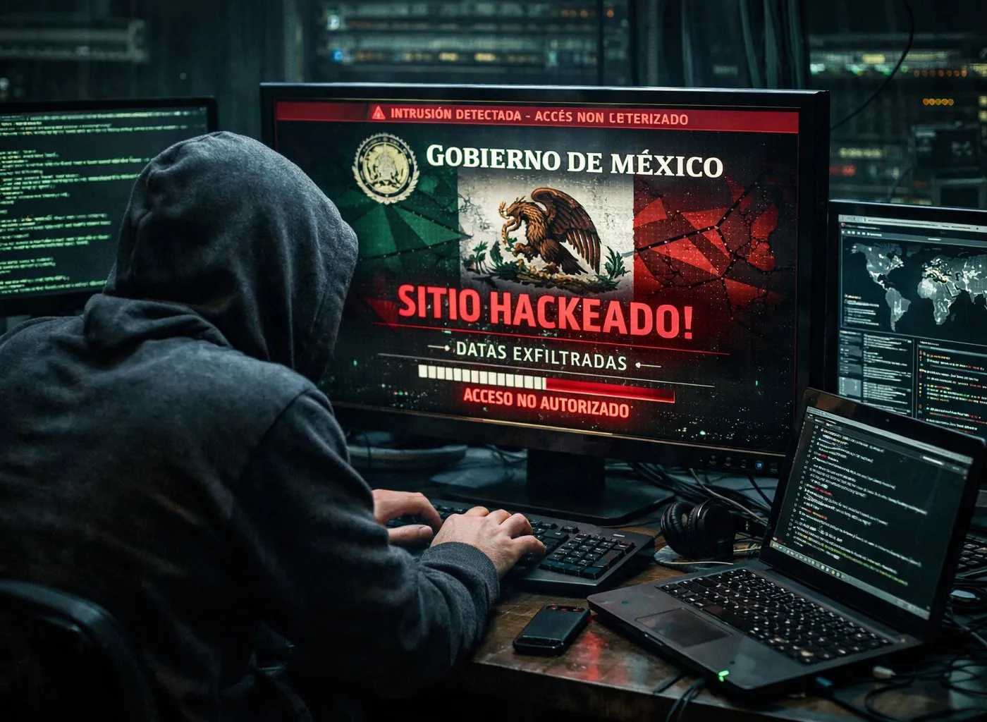 Illustration : Hacker Solo + Claude Anthropic : 150 Go de Données Mexicaines Volées – L'IA Rend le Cybercrime Trivial