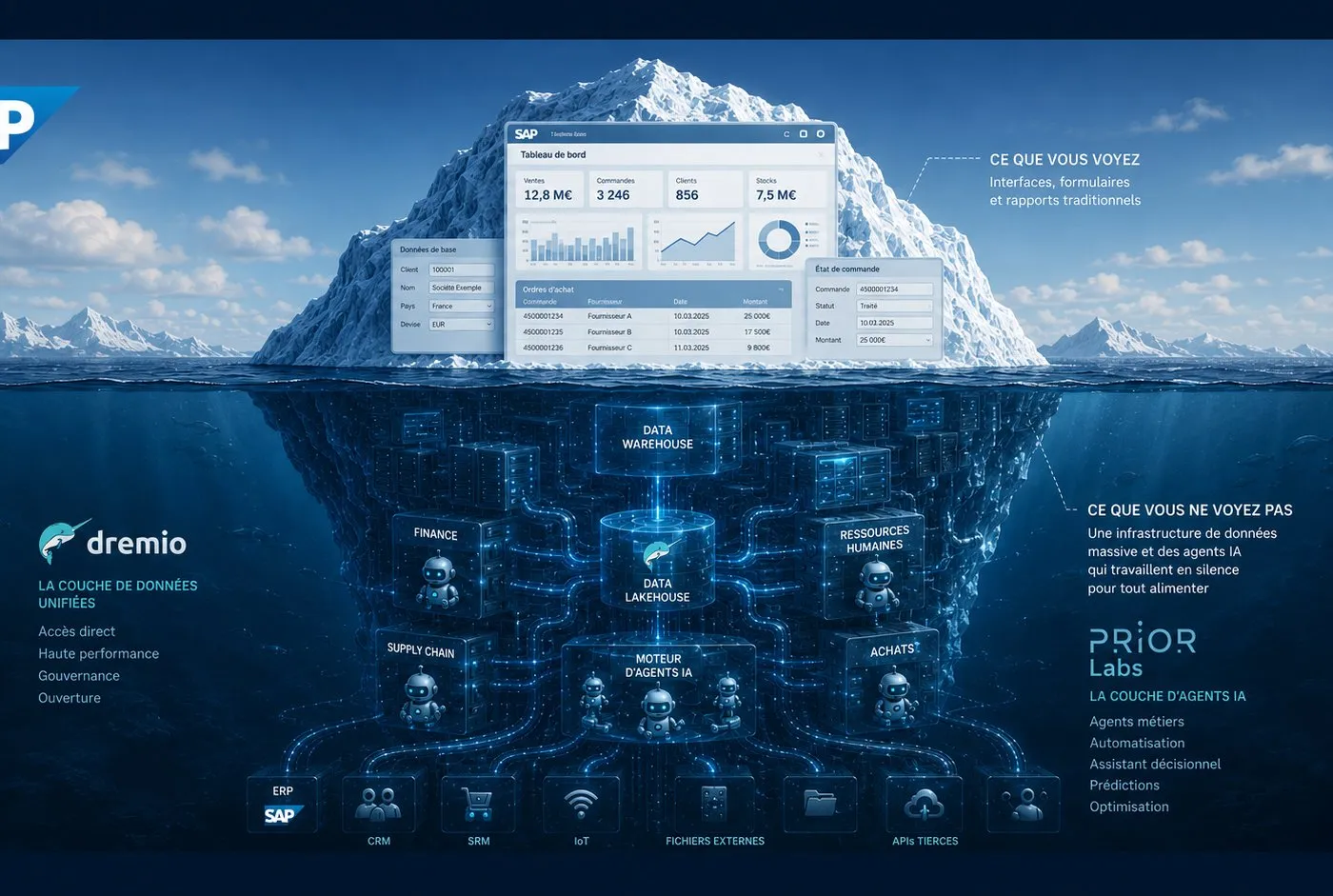Illustration : SAP acquiert Dremio et Prior Labs : la stratégie pour transformer l'ERP en entreprise autonome pilotée par l'IA