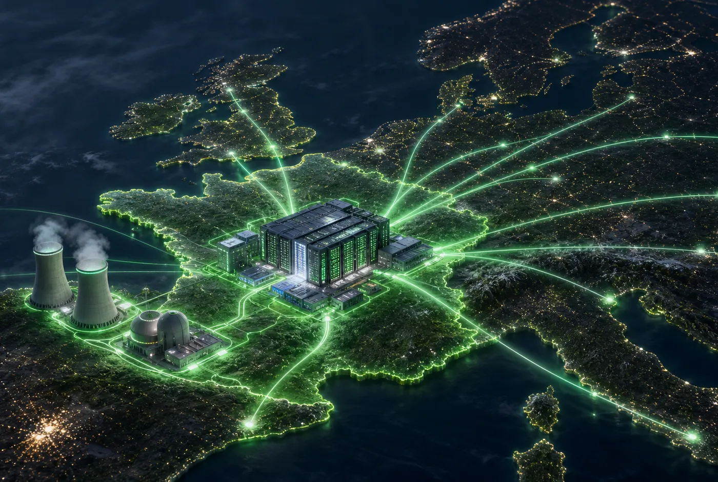 Illustration : SoftBank mise €75 milliards sur la France pour créer le plus grand datacenter IA d'Europe
