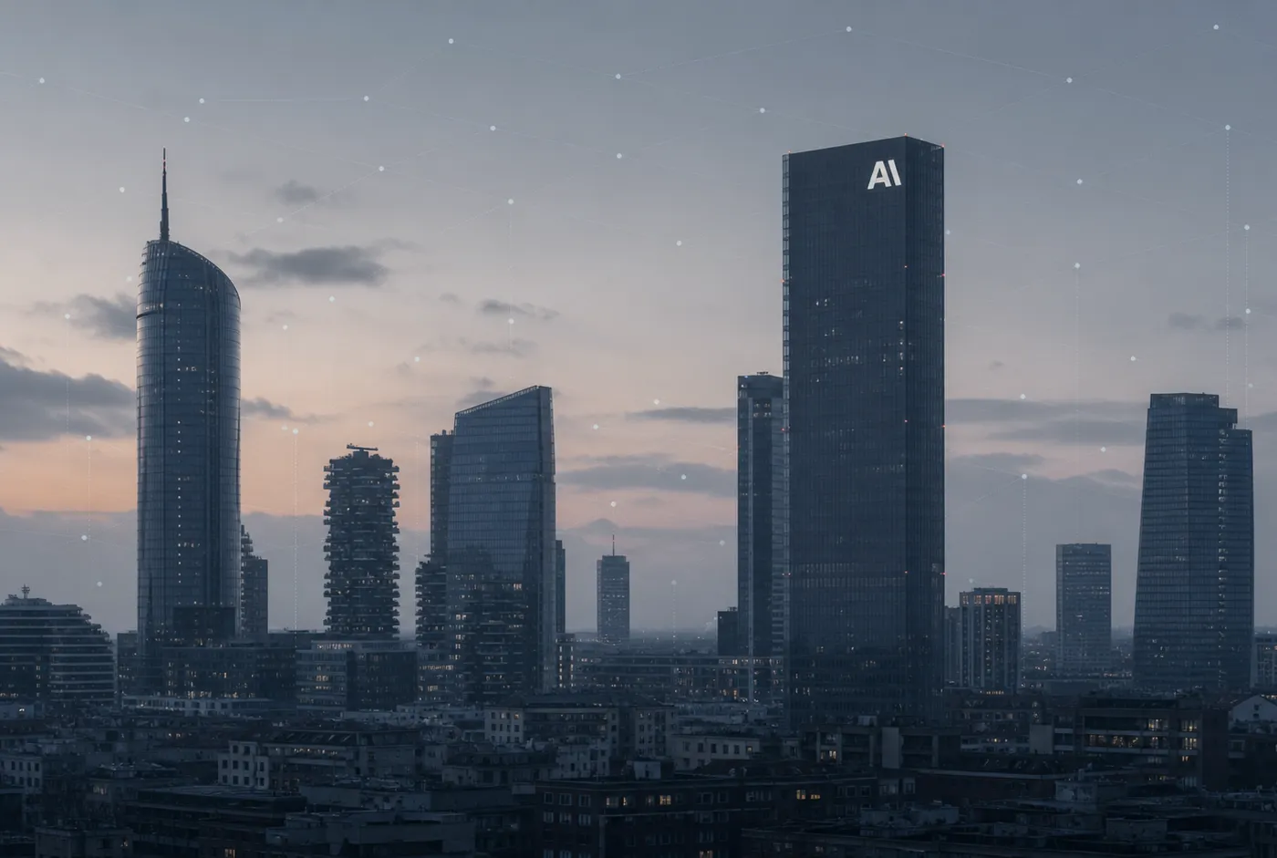 Illustration : Sixième bureau européen pour Anthropic, avec une liste de clients italiens nommés (Generali, Enel, Pirelli)