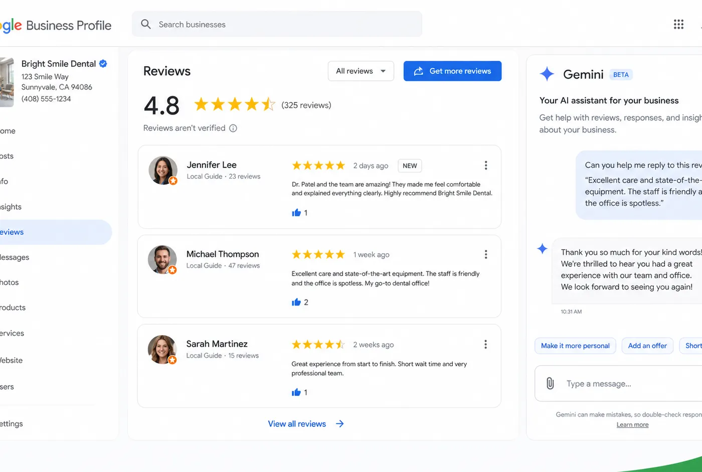 Illustration : Google connecte Gemini au Google Business Profile pour les TPE-PME mais pas en France
