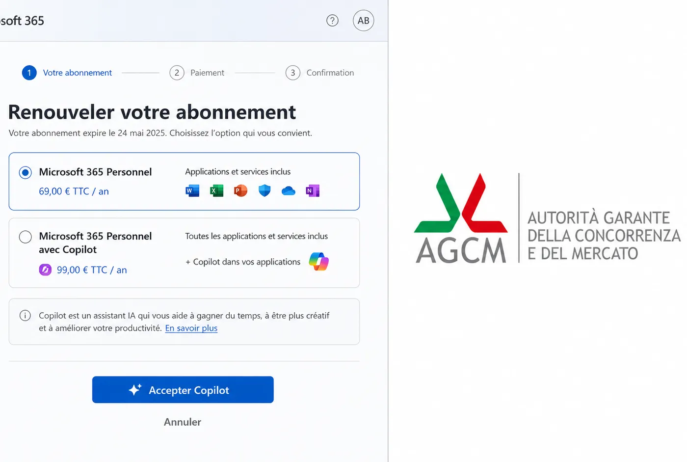 Illustration : L'autorité italienne ouvre une enquête formelle sur Microsoft 365 et Copilot