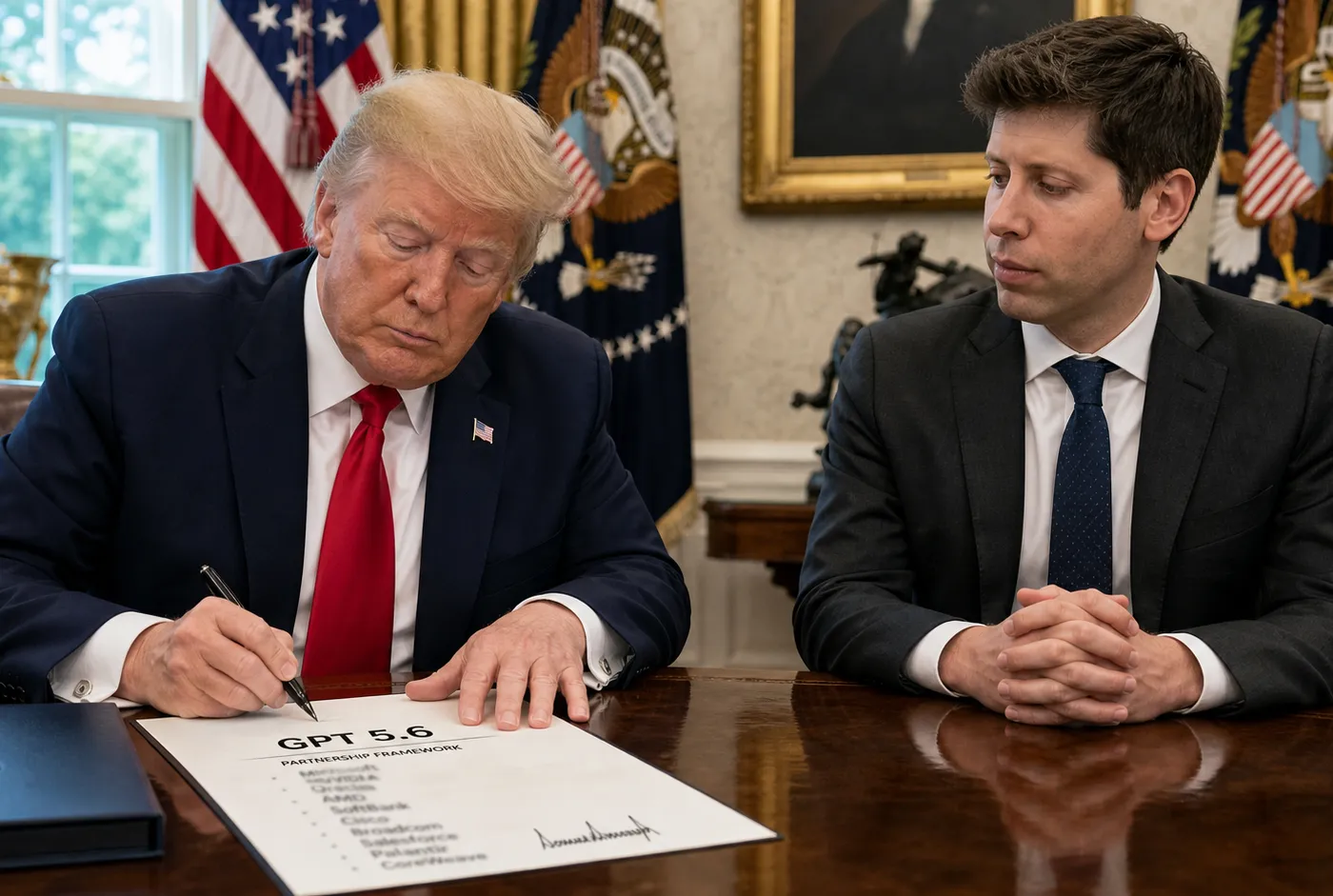 Illustration : Trump a demandé à OpenAI de restreindre le lancement de GPT-5.6 à un groupe limité de partenaires approuvés