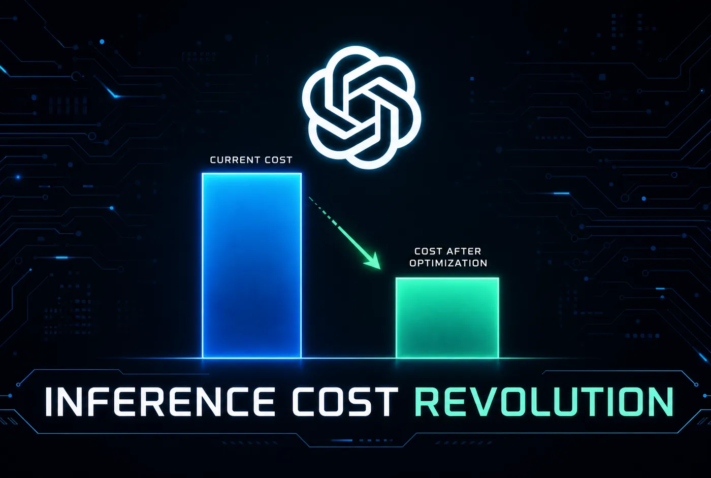 Illustration : OpenAI coupe les coûts d'inférence IA de moitié : la révolution silencieuse qui va transformer l'économie de l'IA enterprise