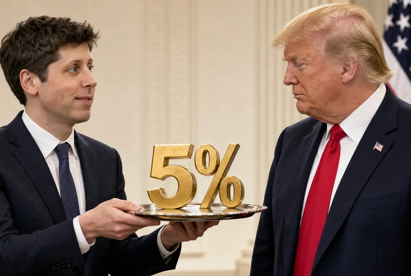 Illustration : OpenAI propose 5 % de son capital à l'administration Trump : le prix que Sam Altman veut faire payer à tout le secteur