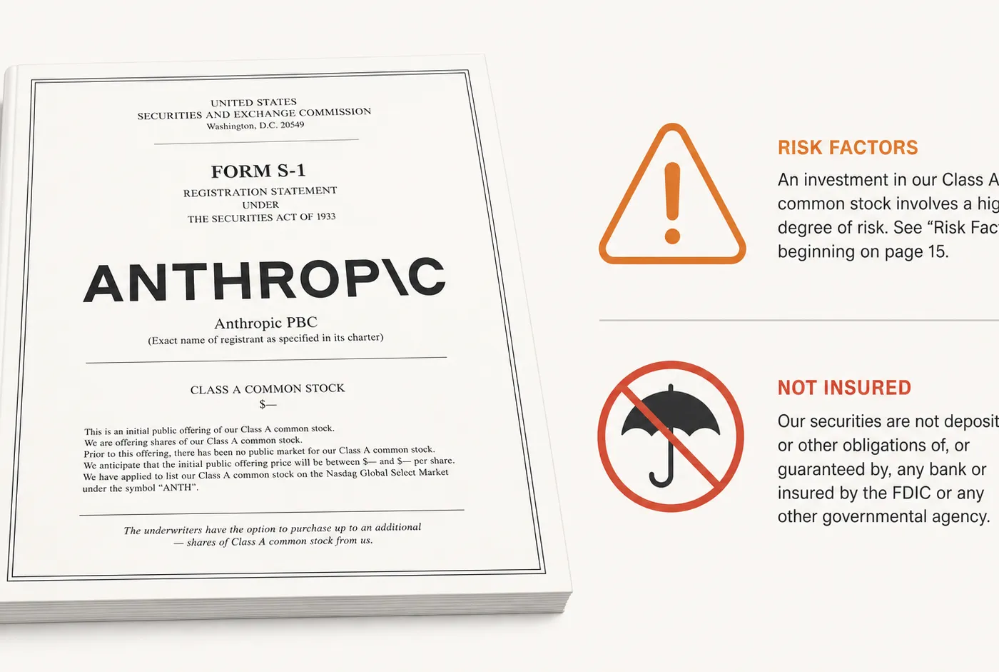 Illustration : Anthropic S-1 : quand un prospectus d'introduction en bourse devient le document de risque IA le plus important de la décennie